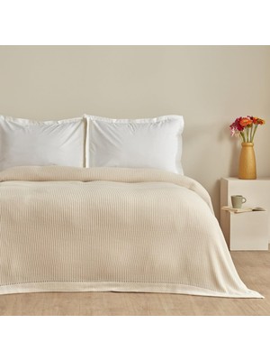 Braventa Collection Karaca Home Cool Touch Çift Kişilik Triko Battaniye Bej