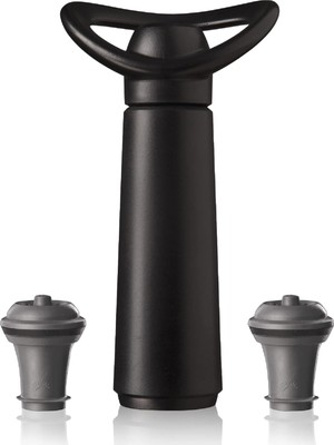 Braventa Collection Vacu Vin Şarap Pompası Concerto 2 Tıkaçlı, Plastik, Siyah, Standart 9875606