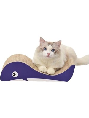 Braventa Collection Glipet Balina Şekilli Karton Kedi Tırmala 40X21X10 cm