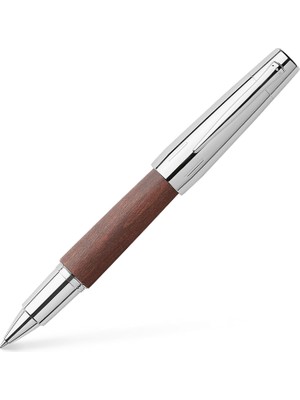 Braventa Collection Faber-Castell E-Motion Krom/ahşap Roller, Koyu Kahverengi