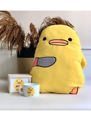 Braventa Collection Giftmoda Civciv Tasarımlı Kutulu Kupa ve Yastık Set