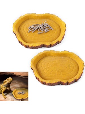 Braventa Collection Bolivia's Yemek Kabı, Sürüngenler Için Güvenli ve Sağlıklı Beslenme Çözümü, 2'li Set Su ve Mama Kabı