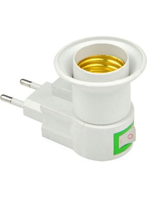 Braventa Collection 5dm Fişli Aç-Kapa E27 Ampül Duyu; E27 Standart, Abs + Bakır Malzemesi, 220V, Masa Üstü