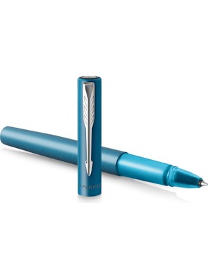 Braventa Collection Parker Vector Xl Tükenmez Kalem | Metalik Cam Göbeği Lake Pirinç Üzerine | Siyah Mürekkep Doldurmalı