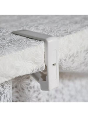 Braventa Collection Plastik Masa Örtüsü Tutacağı Yaylı Mandal Kayma Önleyici Tutucu Sabitleyici Kıskaç Klips Aparat (Bey