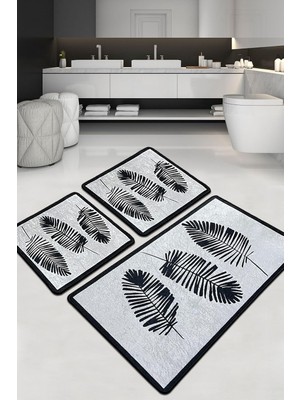 Braventa Collection Chilai Hoja Banyo Halısı Djt 3lü Set