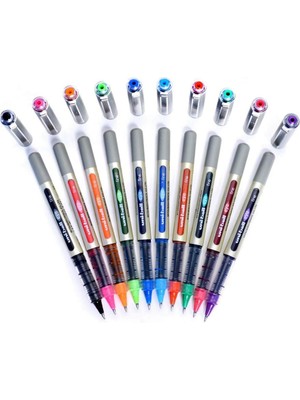 Braventa Collection -Ball Eye UB-157 Tükenmez Kalem 0,7 mm Bilya [10'lu Paket] Her Renkten Bir Adet