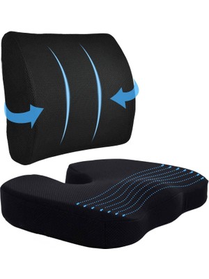 Braventa Collection Oturma Minderi Bel Yastığı Bel Destek Yastığı Ortopedik Boyun Yastığı