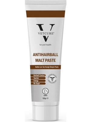 Braventa Collection Vetcure Anti-Hairball Kedi Tüy Yumağı Önleyici Malt Paste 100 gr