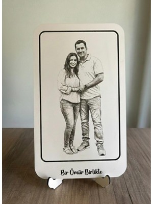 Runc Design Kişiye Özel Fotoğraflı "özel Mesaj " Tasarımlı Masa Üstü Dekoratif Çerçeve - Yıl Dönümü Hediyesi