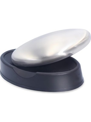 Braventa Collection Paslanmaz Sabun + Plastik Stand – 304 Kalite Çelik, Koku Giderici El Temizleme Sabunu, Balık, Soğan,