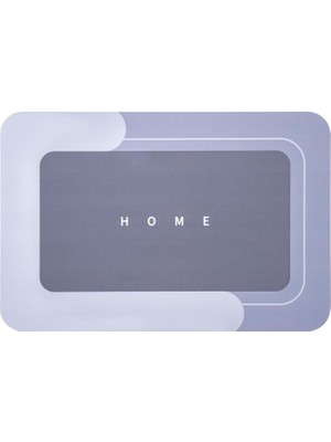 Braventa Collection Banyo Paspası-Süper Emici-Kaymaz Tabanlı Banyo ve Abdest Paspası Kare Mavi (NKS152)