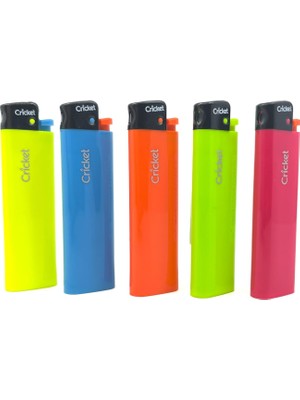 Braventa Collection Cricket Renkli Orjinal Boy - Original Taşlı Çakmak 5'li Set