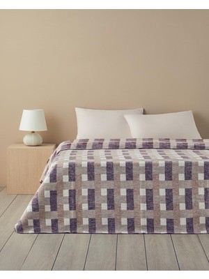 Braventa Collection Magnet Pamuklu Tek Kişilik Battaniye Krem - Bordo