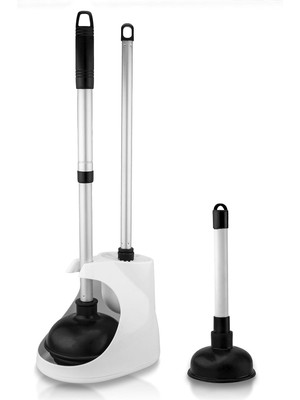 Braventa Collection Neıko 60168A Tuvalet Pompası Seti | 4 Parça | Bonus Mini Lavabo ve Tahliye Pompası, Fırça ve | Kompa