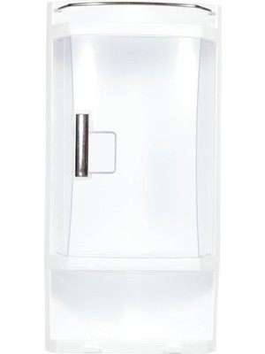 Braventa Collection Banyo Köşe Rafı, 26 Cm, 3 Raf, Kapaklı Hazne, Şeffaf Naturel