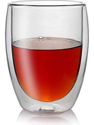 Braventa Collection Çift Cidarlı Iki Katmanlı Çift Camlı Bardak, Kupa - Cappucino Latte Kahve Bardağı - - Yalıtımlı, 350