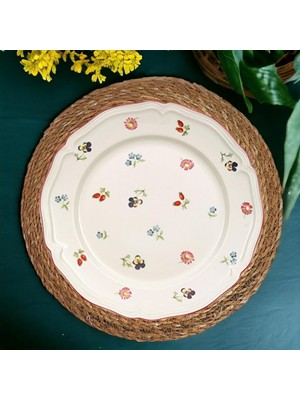 Braventa Collection Wellstil Düz Keten Otantik Setleri (Krem, 8)