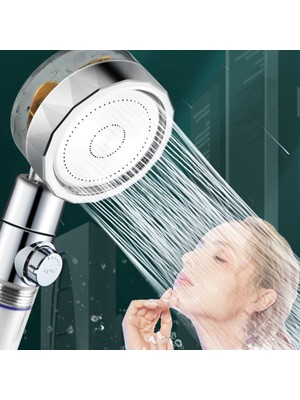 Braventa Collection ® Turbo Pervaneli ve Filtreli Su Tasarruflu Dönebilen Ayarlanabilir Tazyikli Duş Başlığı