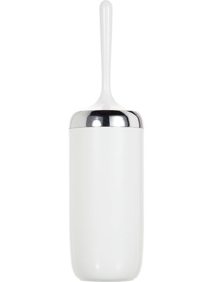 Braventa Collection Lima Tuvalet Fırçası, Krom Dekorlu, Beyaz