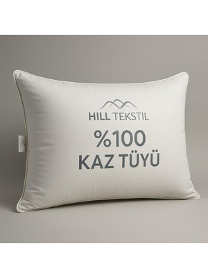 Braventa Collection Tekstıl %100 Kaz Tüyü Yastık 20 Gıdık (Alçak Yatış) 50X70 Elizza - Biyeli