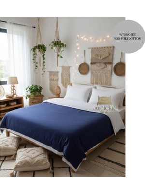 Ayçiçek Home Çift Kişilik Nevresim TAKIMI160/200 Lastiksiz Çarşaf 180/220 Yorgan Ölçüsü 4 Adet Yastık Kılıfı