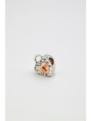 Kuzgun Ticaret Pn Bileklik Kalp Charm - Gümüş