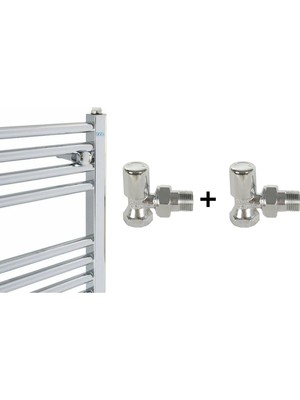 E.c.a Krom Havlupan+2 Adet Krom Köşe Radyatör Vanası