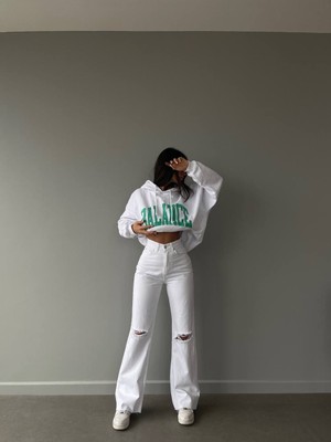 Aida Fashion Diz Yırtık Kot Pantolon