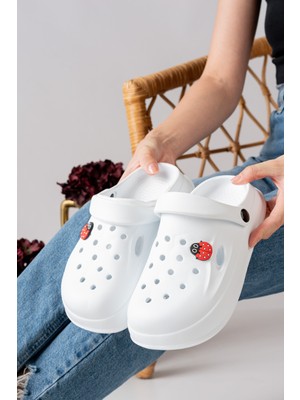 Nmoda Kadın Eva Deniz Plaj Aşçı Doktor Hemşire Hastane Rahat Sandalet Terlik Uğur Böceği