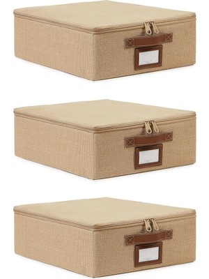 Hype Store 3'lü Küçük Boy Jüt Destekli Hurç Set 31 x 38 x 12 cm