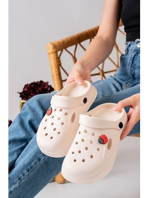 Nmoda Kadın Eva Deniz Plaj Aşçı Doktor Hemşire Hastane Rahat Sandalet Terlik Uğur Böceği