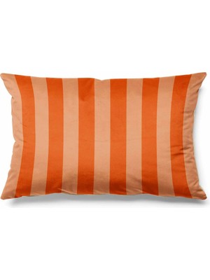 PremiumPort Dikdörtgen Çizgili Çift Taraflı 50X30 cm Kırlent Kılıfı