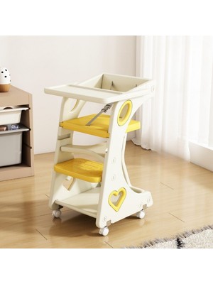 Dekohop Bebek Mama Sandalyesi Eğitici Çocuk Gelişim Sandalyesi ve Mutfak Merdiven ve Öğrenme Kulesi