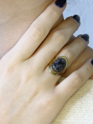 Esha Doğal Taş Labradorit Doğal Taşlı Kadın Ayarlanabillir Yüzük EUY1LBT2