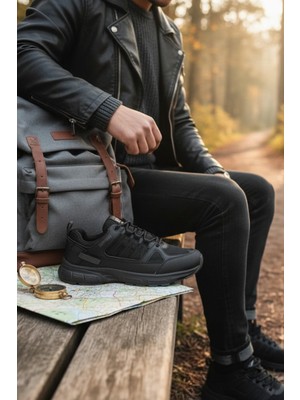 Enoch Erkek Yüksek Tabanlı Katmanlı Tasarım Outdoor Günlük Spor Ayakkabı Sneaker