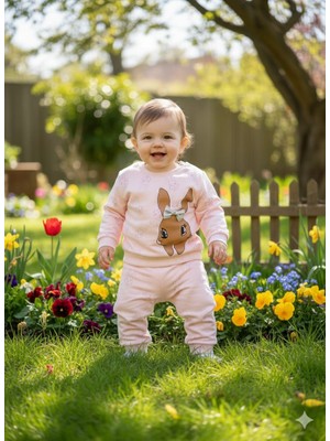 Tavşan Desenli Kız Takım