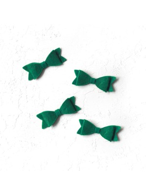 Hype Store Keçe Motif, Fiyonk Yeşil (4 Adet)