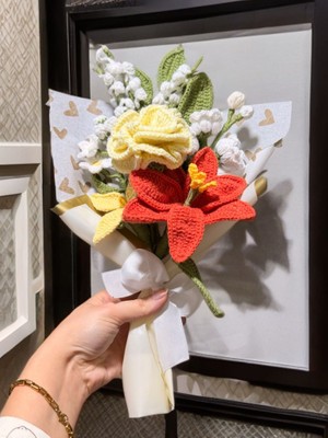 Melanj Craft Örgü Çiçek Buketi