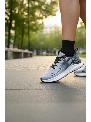 Enoch Erkek Zikzak Desenli Yüksek Tabanlı Hafif Koşu ve Yürüyüş Ayakkabısı