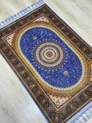 Dokuma Taban Örgü Püsküleri ve Ipek Kadar Yumuşak Yüzeyiyle Bambu Seccade Namazlık 80X125 cm Hac Umre Ramazan Hediyesi