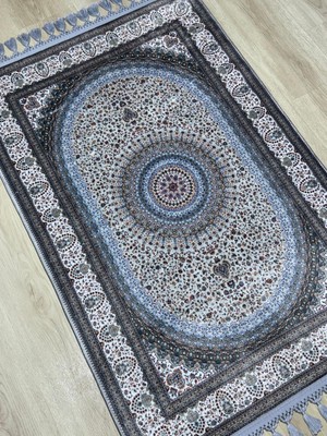 Dokuma Taban Örgü Püsküleri ve Ipek Kadar Yumuşak Yüzeyiyle Bambu Seccade Namazlık 80X125 cm Hac Umre Ramazan Hediyesi