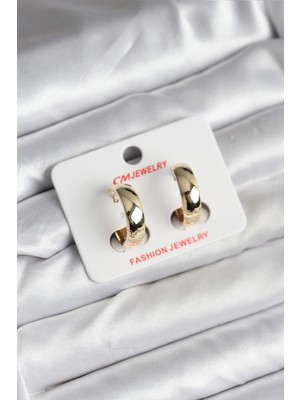 Kapsulavm 14K Gold Renk Kaplama Halka cm Kadın Küpe