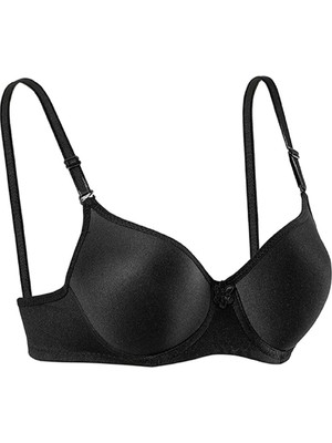 Ne Verelim Size Destekli Slikonlu Düz Sütyen Siyah
