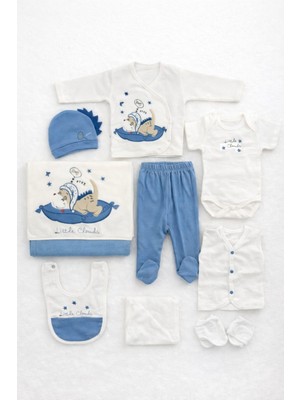 Baby Zuhu Dinozor Desenli Erkek Bebek 10’lu Hastane Çıkışı Seti