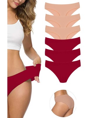 Ne Verelim Size 6 Adet Kadın Dikişsiz Lazer Kesim Esnek Iz Yapmayan Külot S7