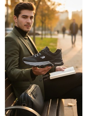Enoch Erkek Hava Kanallı Yüksek Tabanlı Günlük Spor Ayakkabı Sneaker