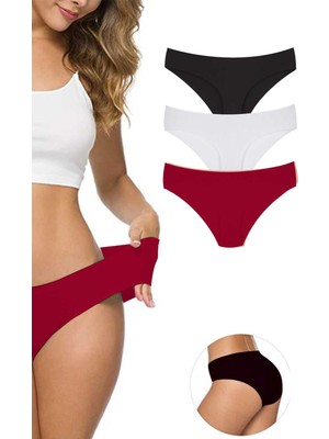 Ne Verelim Size 3 Adet Kadın Dikişsiz Lazer Kesim Esnek Iz Yapmayan Külot S5