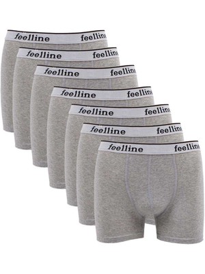 Ne Verelim Size 7 Adet Feelline Gri Pamuklu Doğal Likralı Erkek Boxer