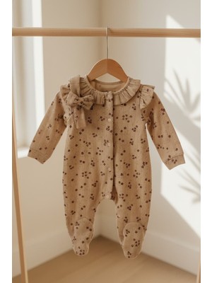 Blooming Nest Romper Premium Organik Pamuk Çiçek Desenli Günlük Bebek Tulum